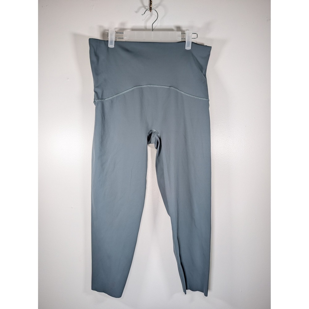 Spanx Booty Boost Active Leggings Blue Gray High Waisted Plus Size 1X 1XT